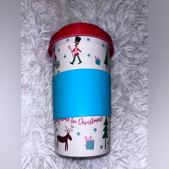 50%off w♥️ Milly Green Christmas reindeer soldier Travel Mug NIB box damaged - Picture 5 of 6